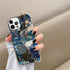 Aesthetic Celestial Sun and Moon Collage Case for iPhone 14 Pro Max, Cool Dark Blue Collage Case Compatible with iPhone 14 Pro Max for Girls Boys Women Men, Unique Trendy TPU Bumper Cover Case