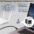 QIANRENON RJ45 Rectangular Panel Network Adapter, Cat6A RJ45 Female to Female, Mounting Network Shield Socket