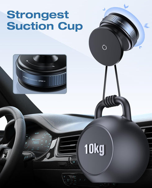 NIYEVN Car,360Adjustable Suction Cup Phone Mount,Magnetic Phone Holder for Vacuum Suction Phone Mount