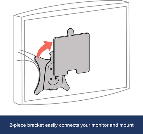 Ergotron Quick Release Bracket for Monitor and TV Screens Up to 35 lbs, Less Than 3 Inch Display Depth