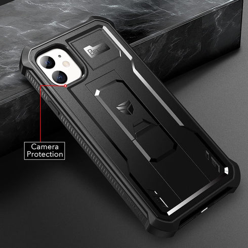 Dexnor iPhone 11 Case, Heavy Duty Military Grade Protection with Built-in Screen Protector and Kickstand, 6.1 inch
