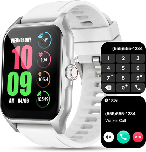 WalkerFit Smart Watch for Women, 1.84'' Big Screen Fitness Watch for Android, Running Smartwatch with Heart Rate