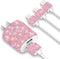Bling 3-in-1 USB Wall Charger & Cable for iPhone/Android, Pink Crystal Decor, Multi USB Cord, Cell Phone Accessories.