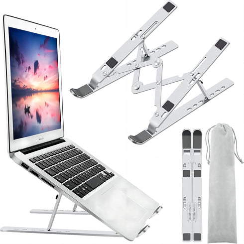Leeboom Laptop Stand for Desk, Ergonomic Design Adjustable Aluminum Foldable Portable Computer Stand,
