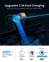 MRGLAS 4-Pack 3.2A USB C Charger Cable, 6.6+6.6+6.6+6.6FT USB C Cable Right Angle Gold-Plated Type C Charger Fast Charging Nylon Braided USB A to USB C Cord Compatible Samsung S10 S21 iPhone 15 Pro