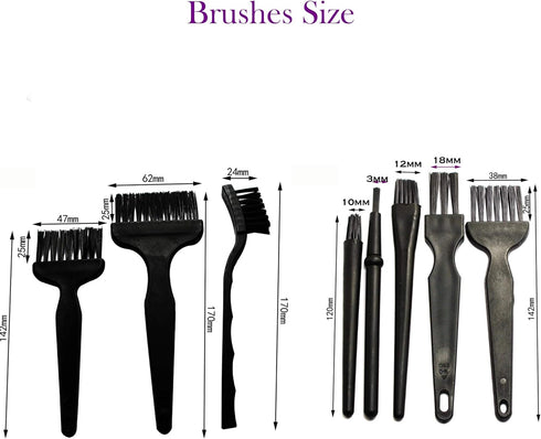 Small Anti Static ESD Safe Cleaning Dust Brush Kit for Phone Computer Keyboard Laptop Screen Camera Lens, ESD Precision