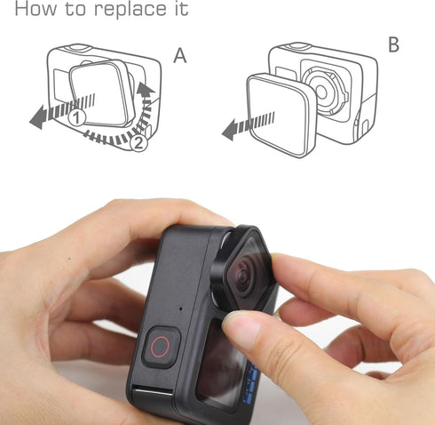 Protective Lens Replacement for Gopro Hero 12 12Mini 11 10 9 Black Camera, Waterproof UV Glass Cover Repair Part