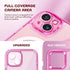 TIESZEN Magnetic iPhone 15 Plus Case, Bright Pink, Dustproof, MagSafe Compatible, with Privacy & 9H Tempered Glass