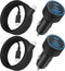 USB C Fast Car Charger for iPhone 16/16 Pro Max/15/15 Pro Max, 2 Pack 67W 3-Port Adapter with USB C to C Cable