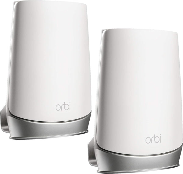 Wall Mount for Netgear Orbi WiFi 6 Router, Sturdy Metal Stand Compatible with RBK753, RBK852 & More (2 Pack)