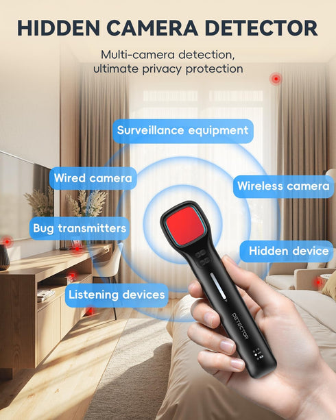 WSEF.R 7 4 Hidden Camera Detectors with Viewfinder Bug Detector & Spy Camera Finder, Perfect for Hotels, Car, Travel