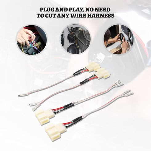 RED WOLF Door Speaker Wiring Harness Adapter for VW Volkswagen 1999-2019 Golf/Beetle/Passat, 4 PCS