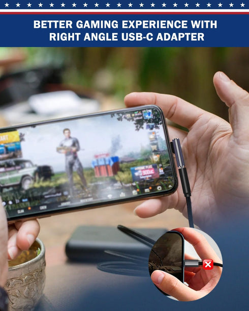 90 Degree Right Angle USB C Adapter, 40Gbps Data Transfer, USB 4.0/Thunderbolt 4 Type C Male to Female