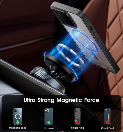 REOKILY 15 14 13 12 Latest Magnetic Car Phone Holder Ultra Vacuum Suction Cup Phone Mount Magnetic Car Mount Cell Phone