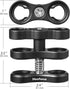 MINIFOCUS 4PCS 1'' Aluminum Ball Clamp Mount for Underwater Diving Light Arms System, 360° Clip Adapter Bracket