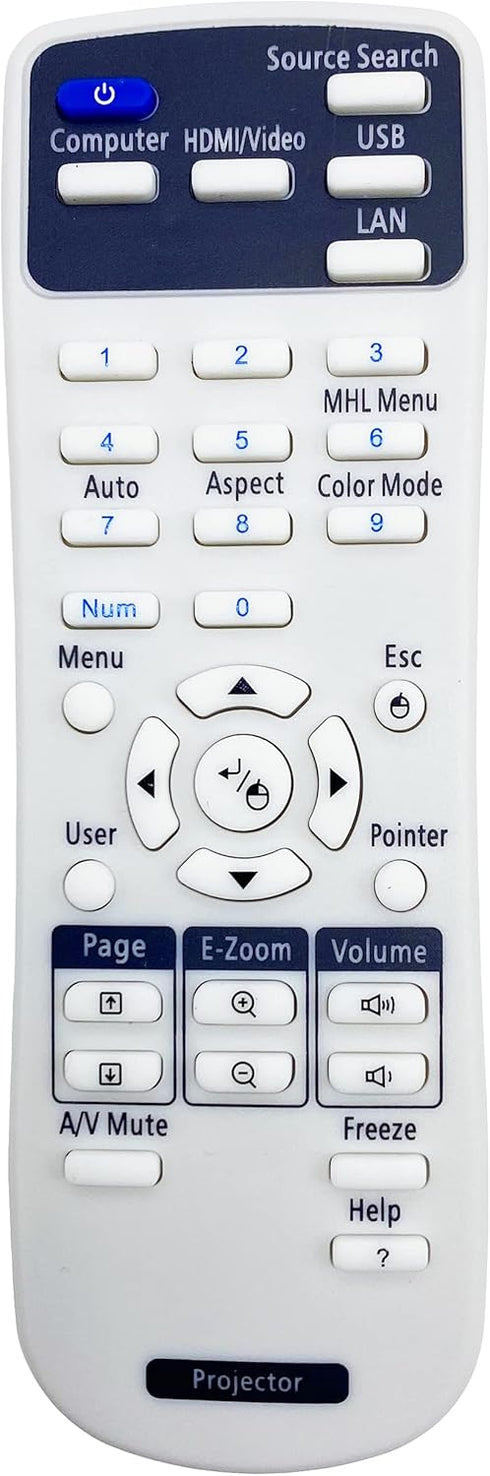 Epson Projectors Remote Controller 1515069 for EX31, EX51, EX71, EX3200, EX5200, EX7200, PowerLite 79, 1220, 1260, Home