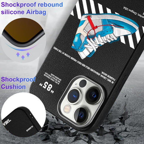 QUNQIN 13 13 Cool Sneaker Phone Case for iPhone Case for Boys Men Sports Shockproof Street Designer Aesthetic