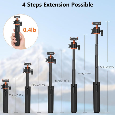 VRIG 6, 360 8 21 inches AC-40N Action Camera Selfie Stick Tripod for DJI Osmo Nano/Action Dual-Direction Magnetic Quick