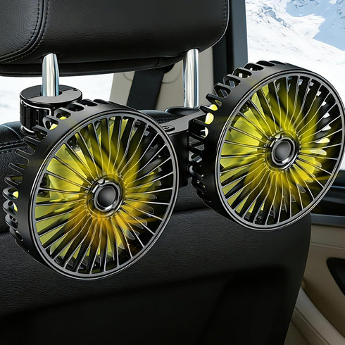 Dual Backseat Fan for Car Backseat, Car Headrest Fan for Backseat for