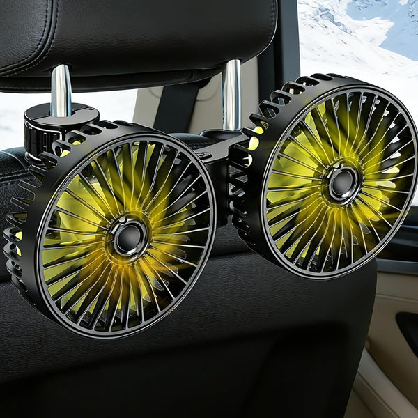 Dual Backseat Fan for Car Backseat, Car Headrest Fan for Backseat for
