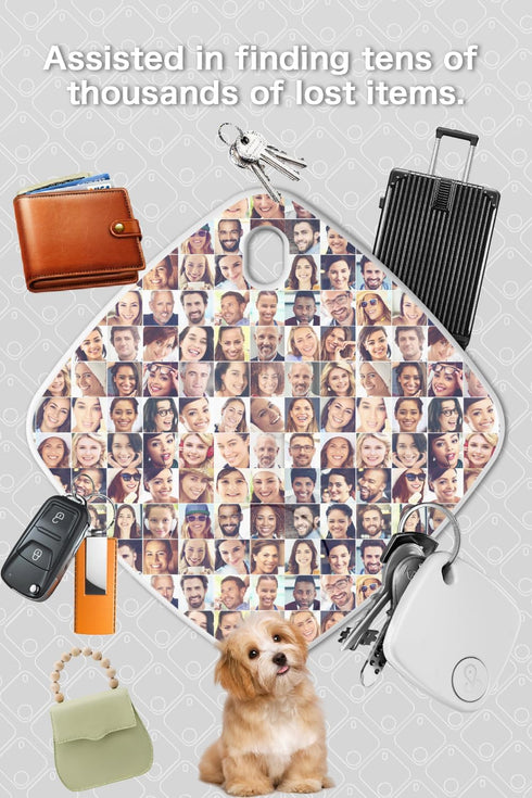 Find My Key Tracker S1, Works with Apple Find My, Bluetooth Trackers for Keys, Bags, Wallets, Luggage (S1 White)