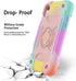 iPhone XR Case 6.1 Inch with Ring Stand, 2 Pack Glass Screen Protector, Heavy-Duty Shockproof Rugged Military Grade