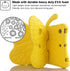 iPad 7 8 9 10.2 Kids Case, 3D Cute Butterfly 10.2 inch iPad 9th 8th Generation Tablet Case for Kids Girls, Yellow