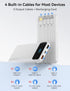 Nusyddy 10000mAh 22.5W 4 Pack 6 Portable Charger, Fast Charging Power Bank with Built-in Cables, Travel Essentials