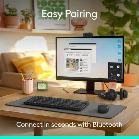 Logitech MK250 Bluetooth Wireless Mouse and Keyboard Combo: Fast & Easy Connectivity, Compact Wireless Keyboard