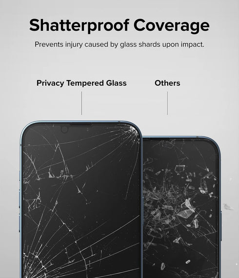 Ringke Privacy Glass Anti-Spy Screen Protector for iPhone 14, 6.1" Full-Coverage Tempered Glass.