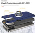 PELEPUES Shockproof Case for iPhone 13 Pro Max, Embedded Finger Ring Military Grade Phone Case Cover with Kickstand