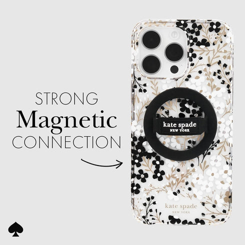 kate spade new york Magnetic Phone Grip - Black, Removable & Collapsible