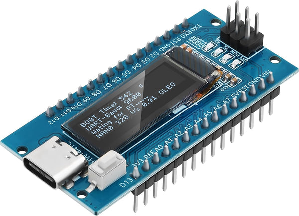 Meshnology 1Pcs Nano V3.0 Board ATmega328P with 0.91 inch 128 * 32 Pixel