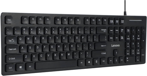 Lenovo 305 Wired USB-C Keyboard with Numeric Keypad, Full Size Keyboard, Slim Design, Black, USB-C Connectivity