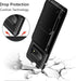 Vofolen Galaxy S10 Wallet Case - Scratch Resistant Dual Layer Protective Bumper with 4 Card Slots (Black)