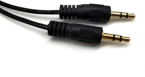 Qaoquda 3.5mm Female to 2 Male Spring Headphone Y Splitter Cable, Coiled for Home/Car Stereo & Speakers