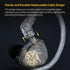 KZ Merga in Ear Monitor Wired, Dual Dynamic Driver Headphones, HiFi Stereo Earbuds for Musician, Black, with Microphone