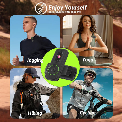 wiwoo 64GB MP3 MP3 Sport Clip on Player with Bluetooth- Superlight Mini Player with Clip and Recorder(No FM), MicroSD