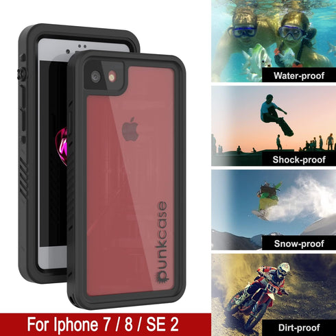 Punkcase Waterproof Case for iPhone 7, Extreme Series Slim Fit, IP68 Certified, Shockproof Armor Cover with Built-in