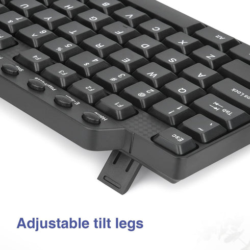 Basic Keyboard and Mouse Rii RK203 Ultra Full Size Slim USB Basic Wired Mouse and Keyboard Combo Set with Number Pad