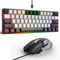 LAMA Mini 60% 61 Keys Mechanical Keyboard with Red Switches, LED Backlit, Small