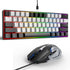 LAMA Mini 60% 61 Keys Mechanical Keyboard with Red Switches, LED Backlit, Small