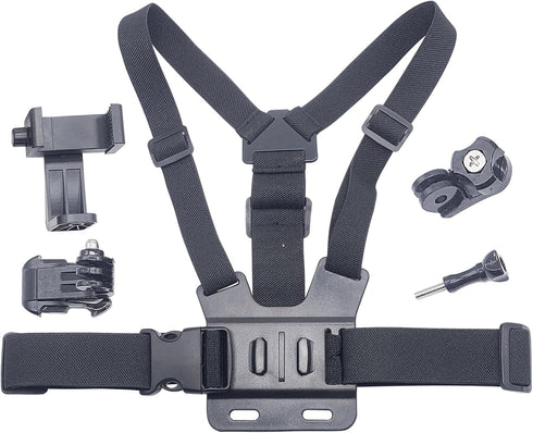 Generic 11 10 9 8/Insta360/DJI Mobile Phone Chest Mount Harness Strap Cell Phone Holder Mount for Video Recording