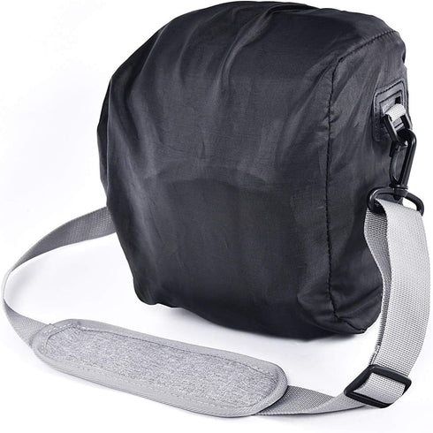 FOSOTO Compact DSLR Camera Bag, Shoulder Crossbody Case for Canon & Nikon with Waterproof Rain Cover