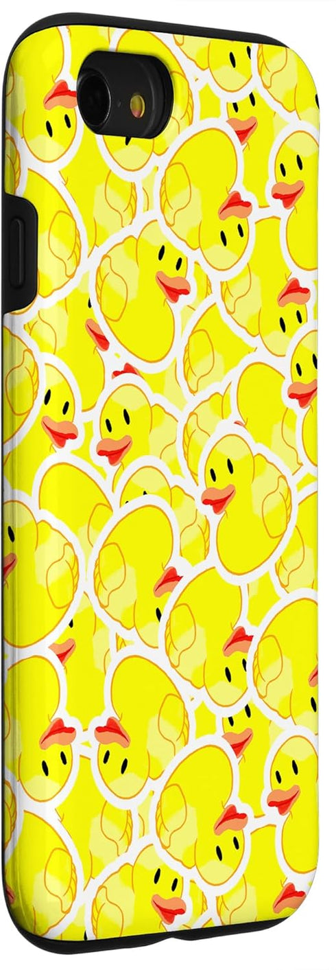 Cute Animal Lover Case for iPhone SE (2020), 7, 8 - Rubber Ducks Duckies Pattern