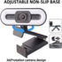 Yoidesu 1080P Webcam for PC, HD Webcam with Adjustable Ring Light and Microphone, Rotatable Wide Angle Camera, Plug