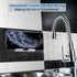 Shower Phone Holder with 2PCS Adhesive Stickers, Wall Mount Stand for Bathroom and Kitchen (Silver-Gray)