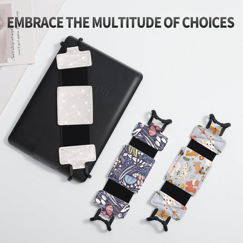 6-8" MoKo Soft Hand Strap for Universal eReaders & Tablets, Black High-Elasticity Versatile Hand Strap Lightweight