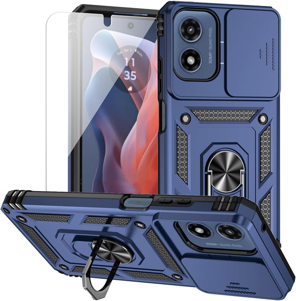 Shop Motorola Moto G 5G 2024 / Moto G Play 5G 2024 Case: Dual Layer, Military-Grade, Kickstand, HD Screen Protector
