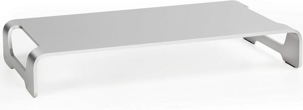 VIVO 16 inch Wide Silver Aluminum Monitor Riser - Ergonomic Desktop Stand, Modern Tabletop Organizer STAND-V000H